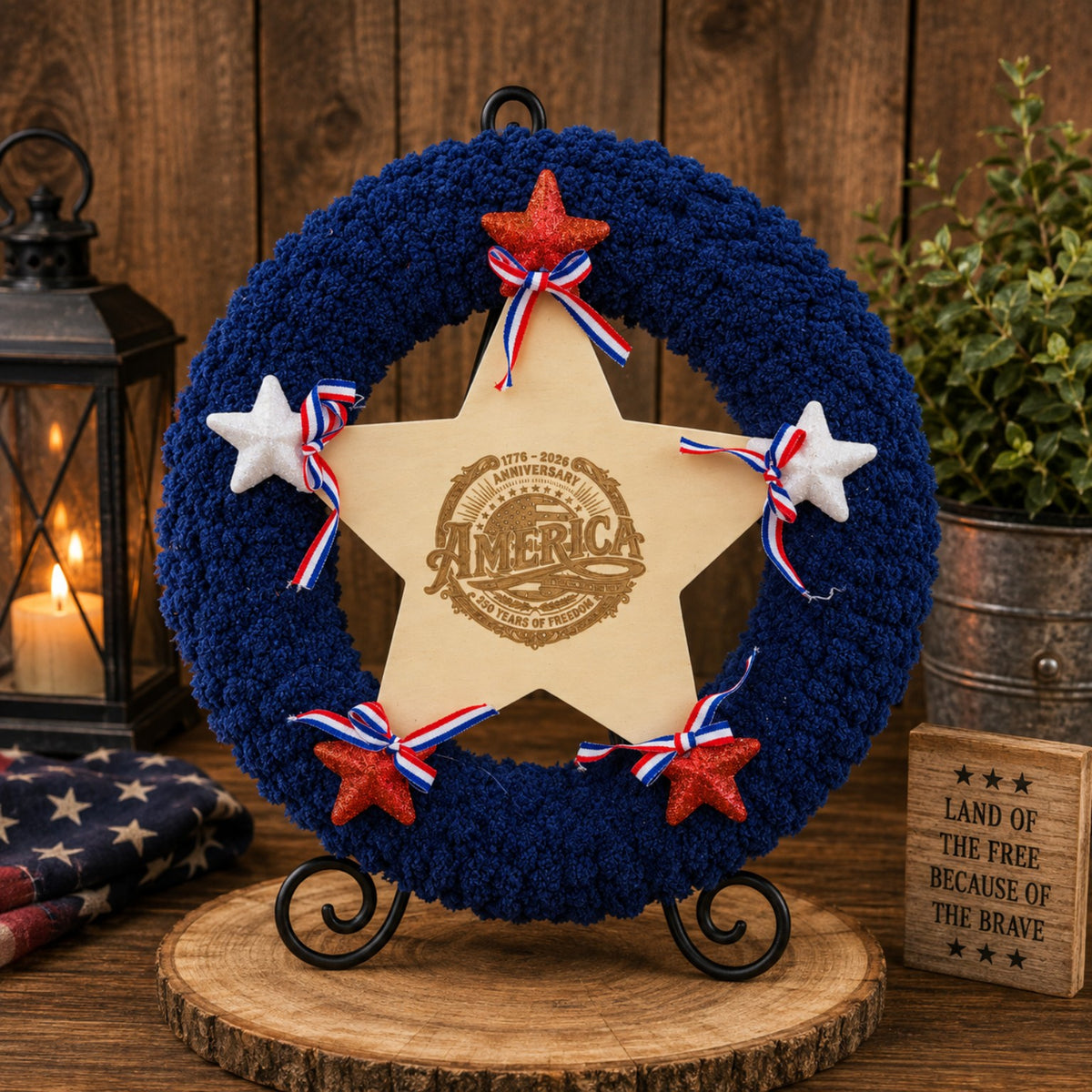 America 250th Anniversary Patriotic Wreath