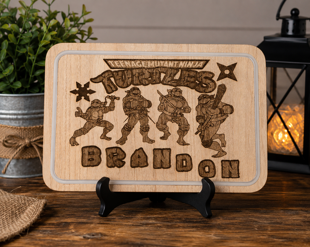 Personalized Custom Laser-Engraved Wood Sign